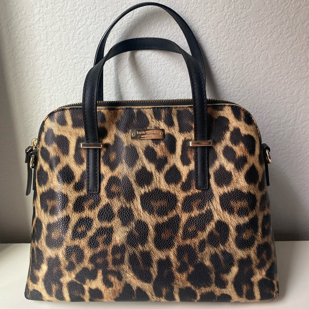 Kate Spade leather leopard handbag